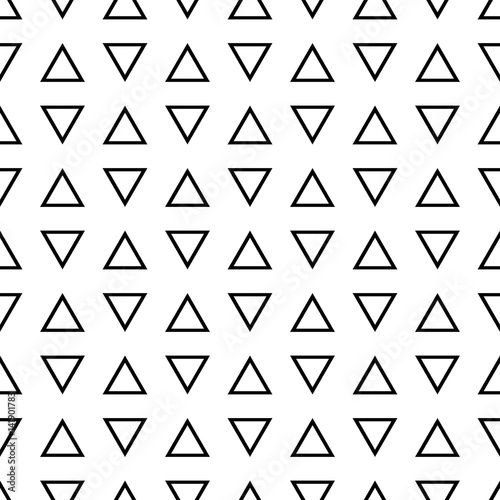 Tile black and white vector pattern or triangle website background
