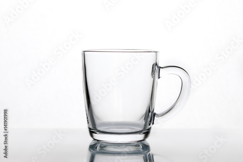 Empty glass coffee latte mug, cup Mock-up