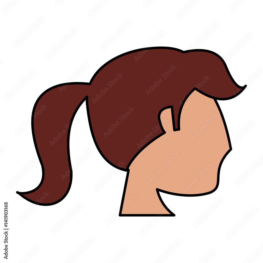 Fototapeta premium profile bride woman beautiful vector illustration eps 10