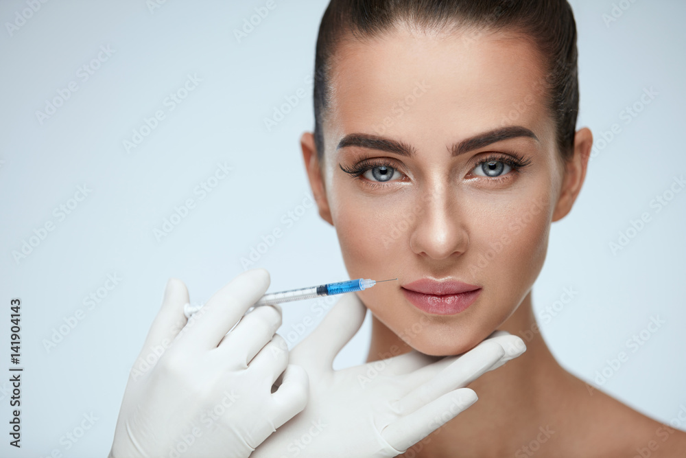 Beautiful Woman With Soft Skin Receiving Beauty Injection Beautiful Woman With Soft Skin Receiving Beauty Injection