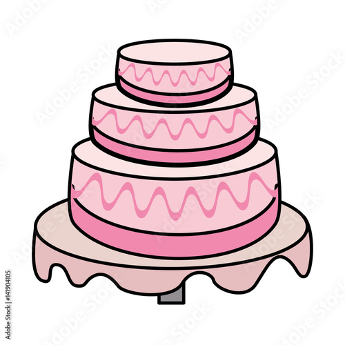 cake wedding dessert image vector illustration eps 10 © Jemastock