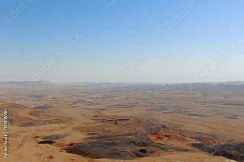 Mizpe Ramon - the Big Crater in the Desert of Negev  Israel
