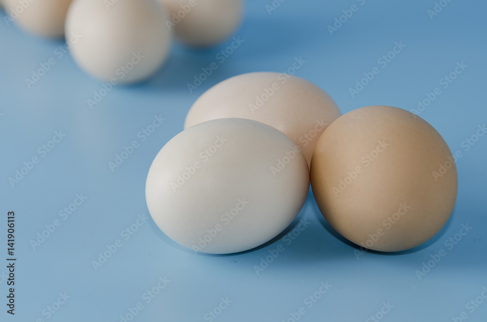 easter eggs on a blue background easter eggs on a blue background