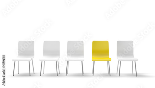 Line of Chairs   Integration   Leadership   3d