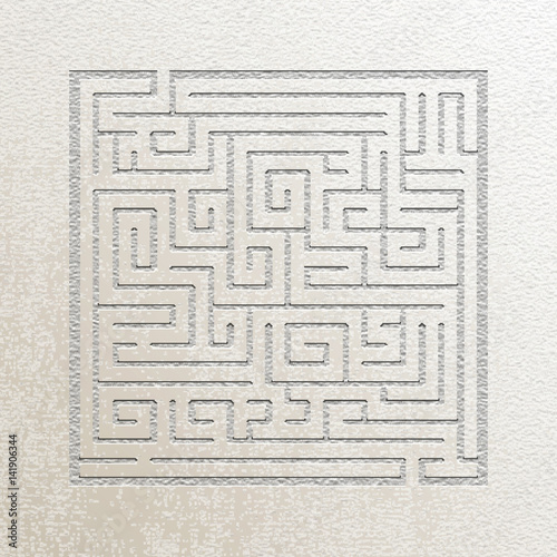 Labyrinth. Stone engraving.