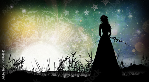 Mother Nature Mother Earth cartoon character in the real world silhouette art photo manipulation