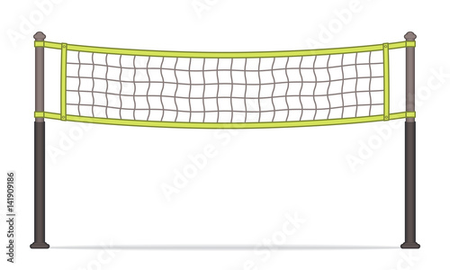 volleyball net isolated on a white background photo