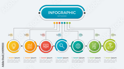Presentation infographic template 7 options