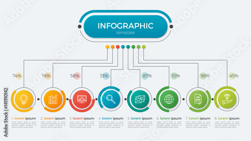 Presentation infographic template 8 options