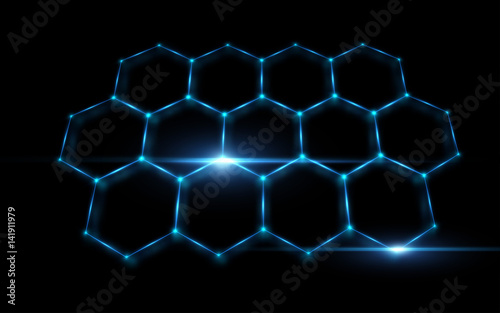 Abstract hexagon background. Vector illustration.