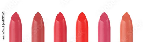 Obraz Lipstick palette. Set of color lipsticks.