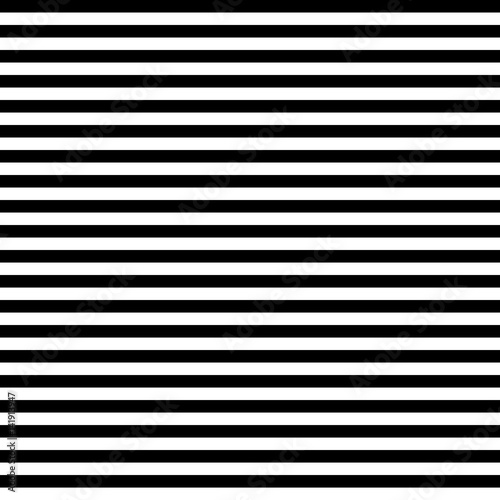 Seamless wallpaper pattern with horizontal stripes. Modern black and white texture. Vector background