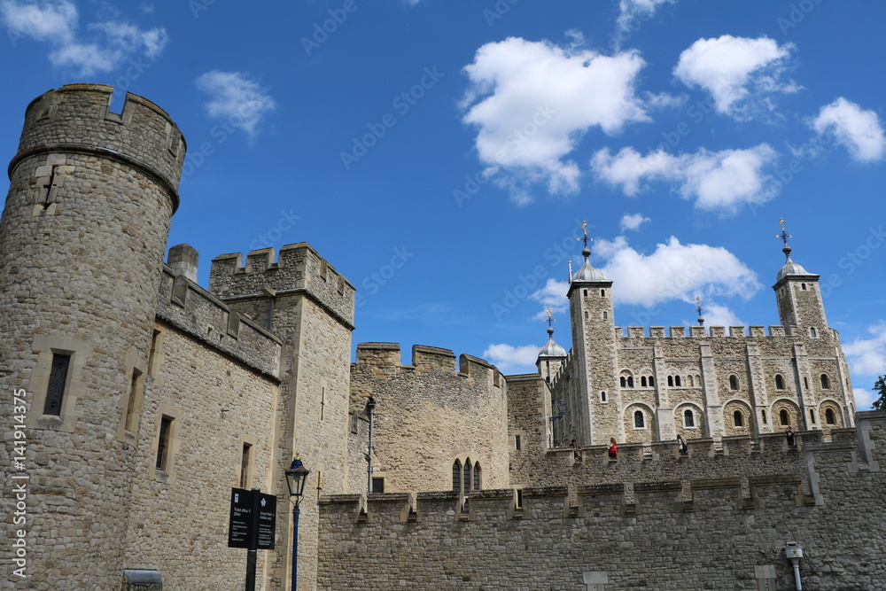 St Thomas's Tower  and White Tower in the Tower of London in London, United Kingdom