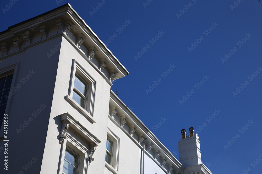 Modern stone facade on a sunny day Modern stone facade on a sunny day