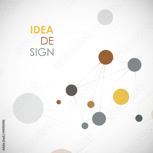 Geometric connection background. Molecule and communication illustration