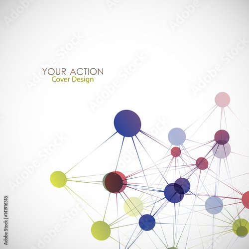 Network, connect or molecule set. Vector illustration for you idea