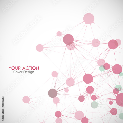 Network, connect or molecule set. Vector illustration for you idea