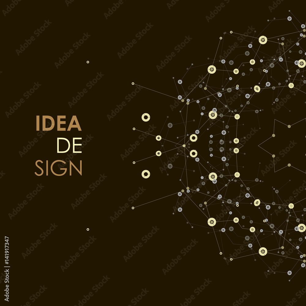 Fototapeta premium Abstract bright simple technology vector background. Connection structure