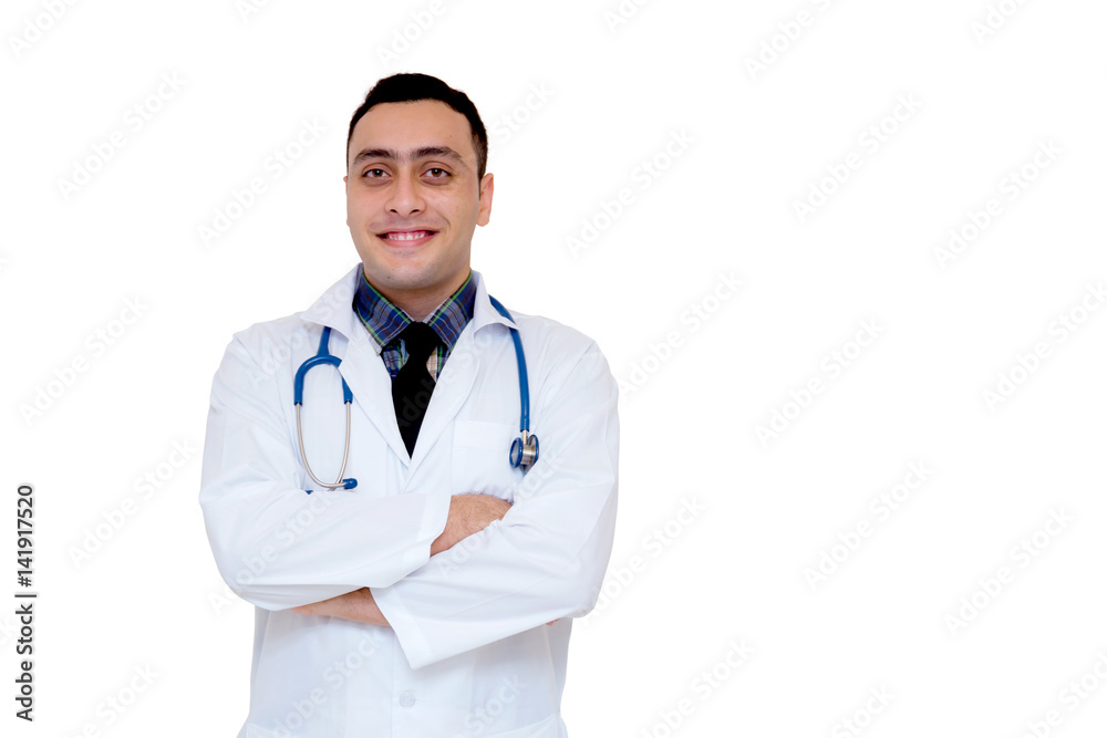 portrait of male doctor isolated on white background portrait of male doctor isolated on white background