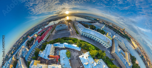 Spit of Vasilyevsky Island. Panorama. Petersburg.