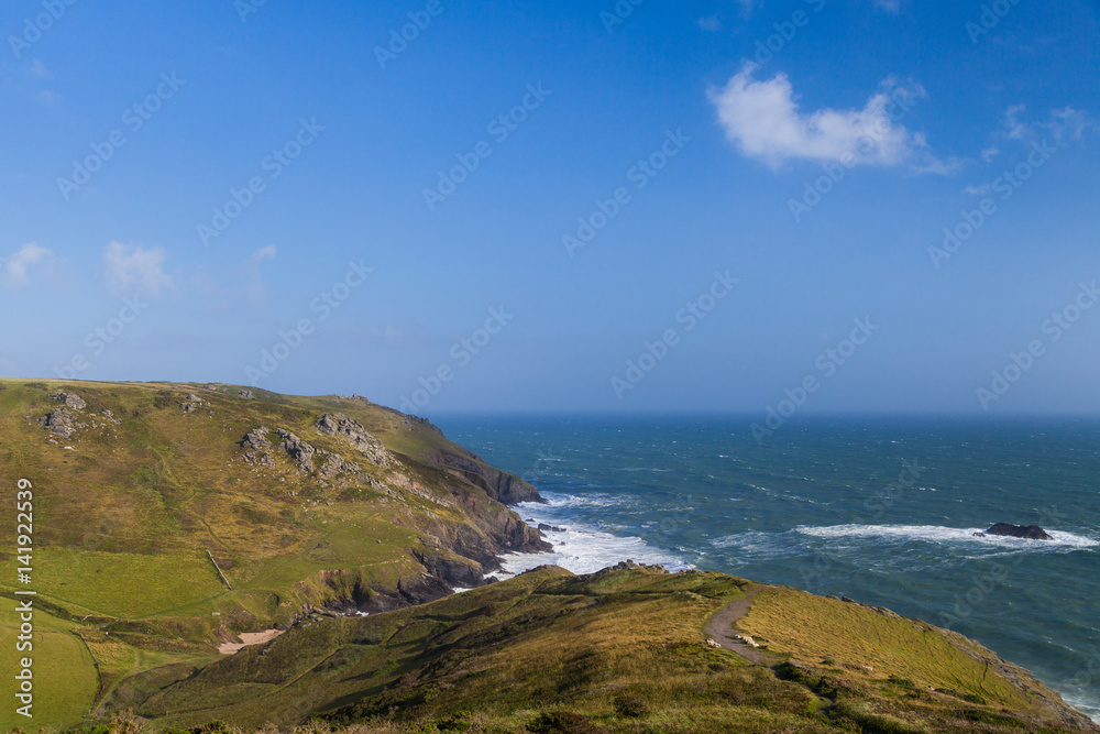 The South West Coast Path near Hope Cove, Bolberry and Cop Soar, Devon, England, UK The South West Coast Path near Hope Cove, Bolberry and Cop Soar, Devon, England, UK