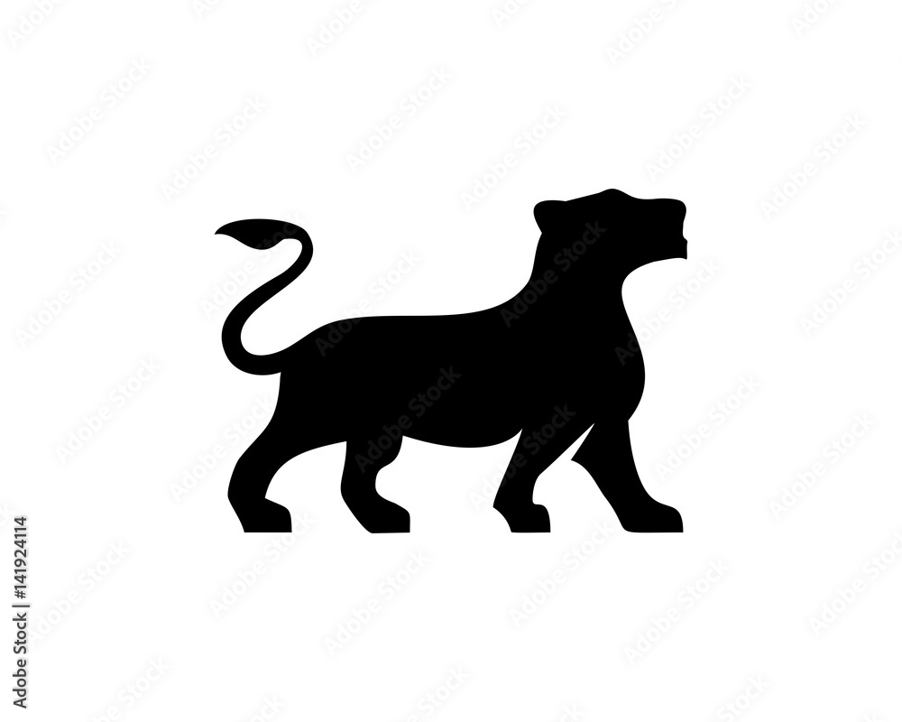 Lioness silhouette vector