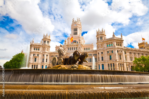 Plaza de Cibeles with Madrid City Hall, Spain