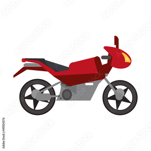 red motorcycle transport style vector illustration eps 10