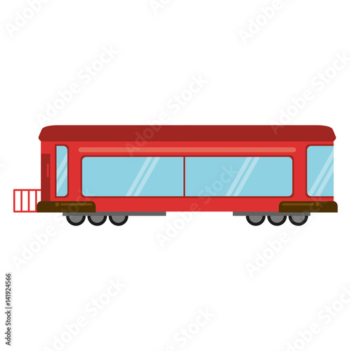 red train rail passenger transport vector illustration eps 10