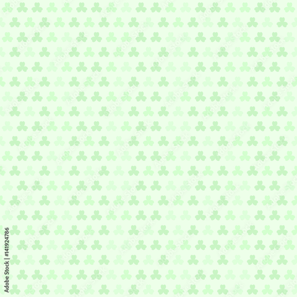 Green striped shamrock pattern. Seamless vector clover background Green striped shamrock pattern. Seamless vector clover background