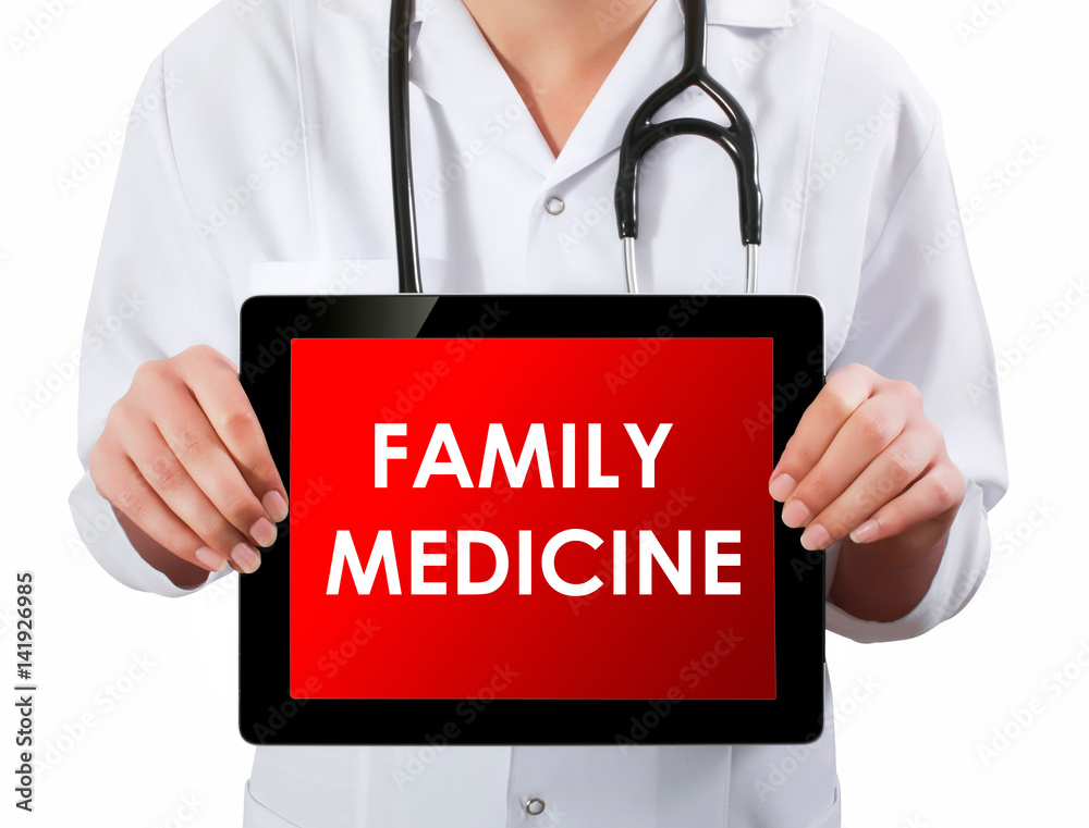 Doctor showing digital tablet screen.Family medicine Doctor showing digital tablet screen.Family medicine