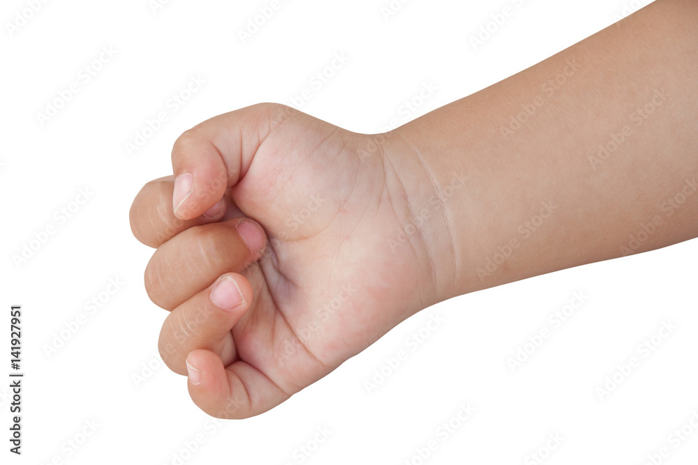 hand of a child isolated on white background and clipping path hand of a child isolated on white background and clipping path
