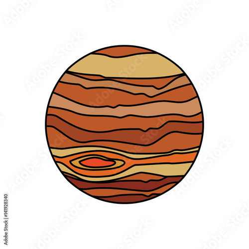 jupiter planet system solar vector illustration eps 10