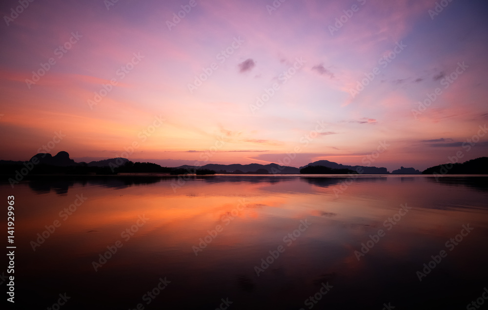 Sunrise at Krabi province, South Thailand