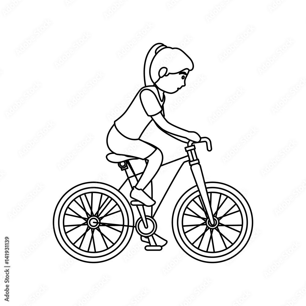 woman athlete in bicycle avatar character vector illustration design woman athlete in bicycle avatar character vector illustration design