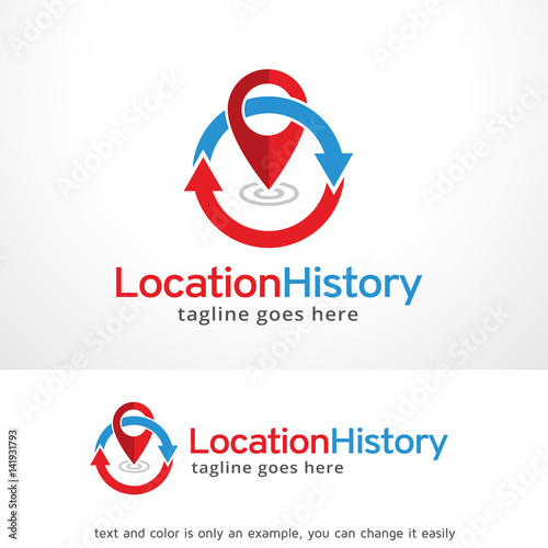 Free Download Location History Logo Template Design Vector, Emblem, Design Concept, Creative Symbol, Icon - GFXLoad