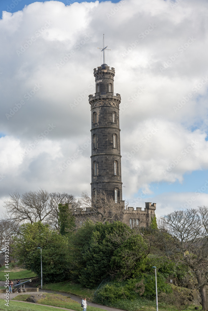 Nelson's Monument on Calton Hill, in Edinburgh Scotland