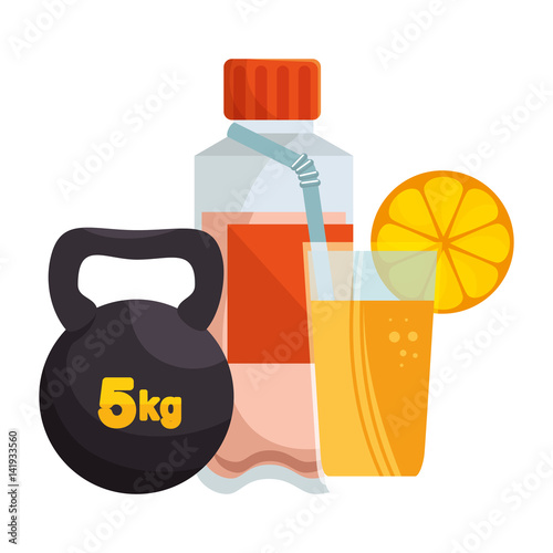 fitness lifestyle elements icons vector illustration design