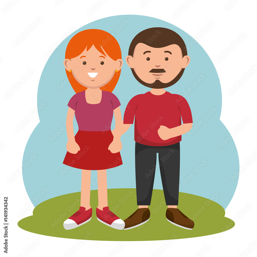 parent couple avatars characters vector illustration design parent couple avatars characters vector illustration design