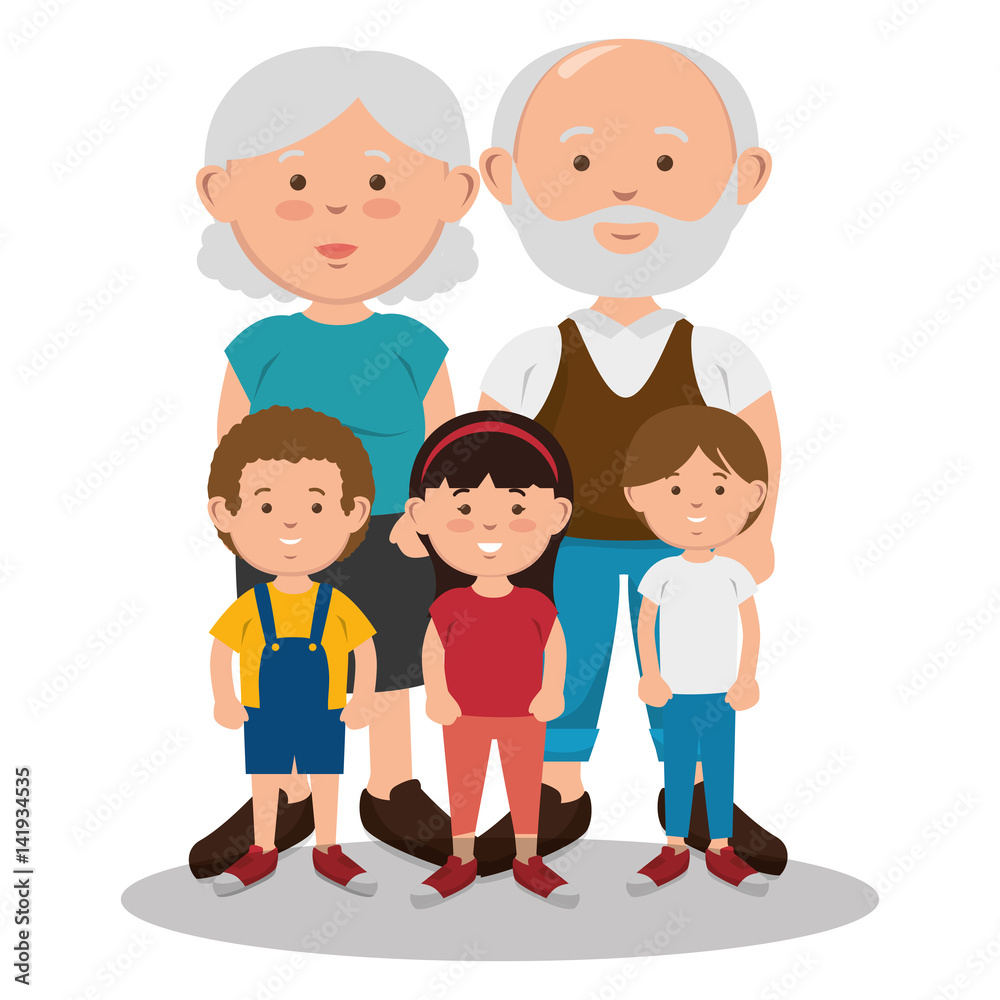 family members avatars characters vector illustration design family members avatars characters vector illustration design