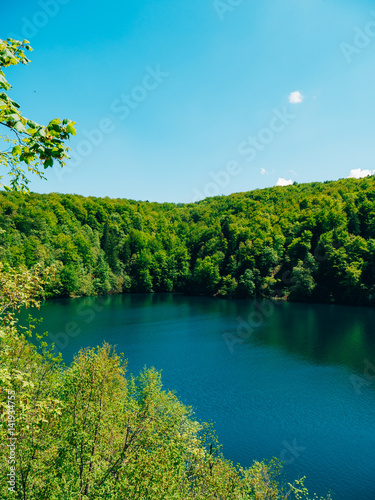 Plitvice Lakes  Croatia. The territory of the national park.