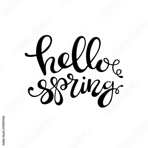 Hello spring - lettering design