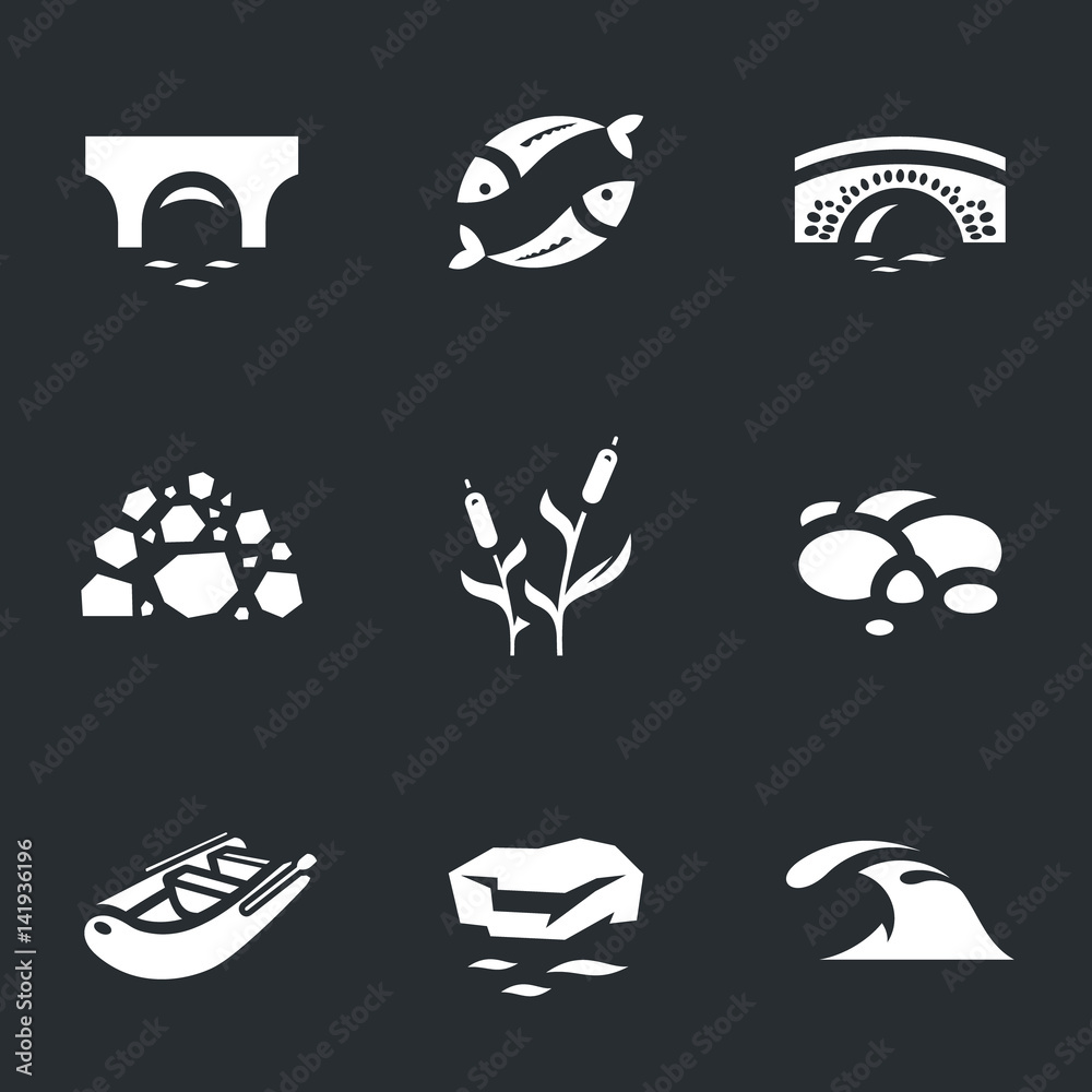 Vector Set of River Icons.