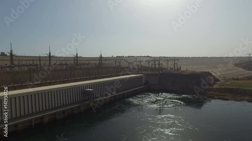 View of power plant of the Aswan High Dam