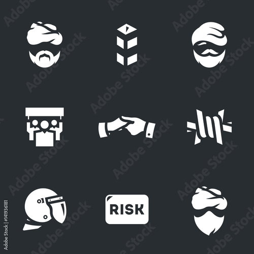 Vector Set of Immigration risk Icons.