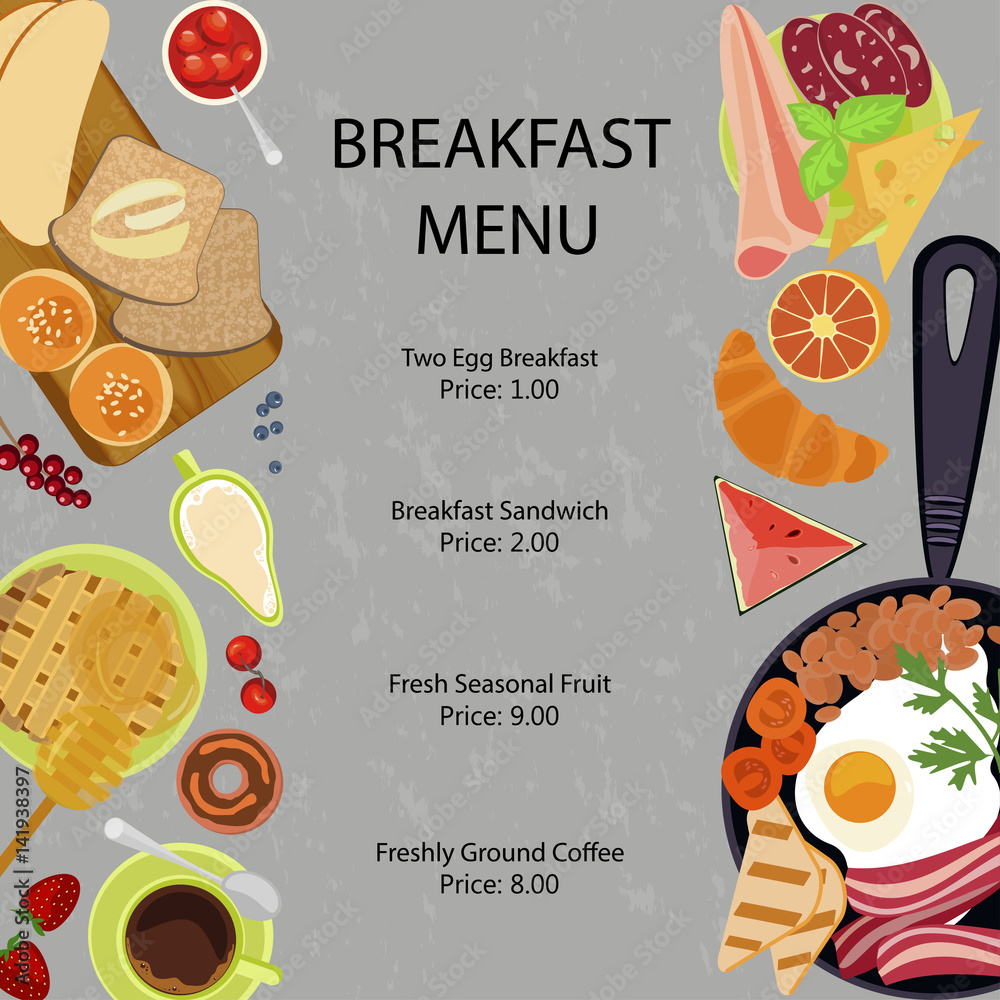 breakfast menu design