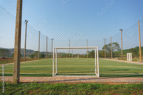 Futsal or small soccer, football court © bonnontawat