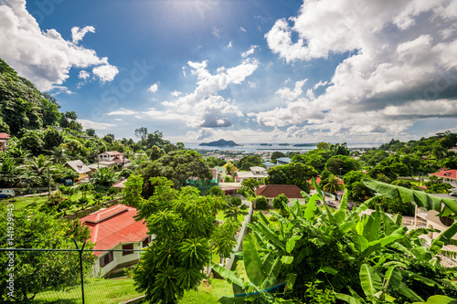 Overlook of Seychelles capital Victoria