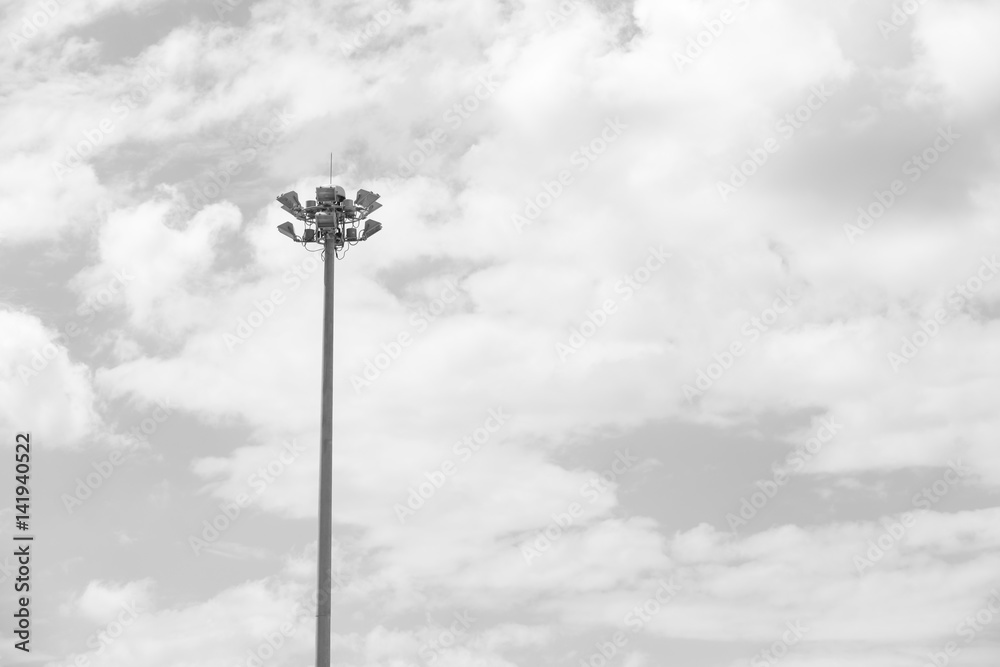 High street searchlight - black and white High street searchlight - black and white