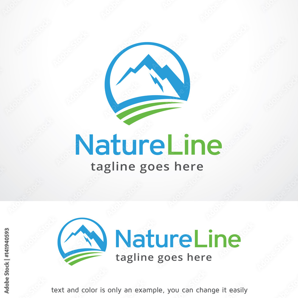 Nature Line Logo Template Design Vector, Emblem, Design Concept, Creative Symbol, Icon
